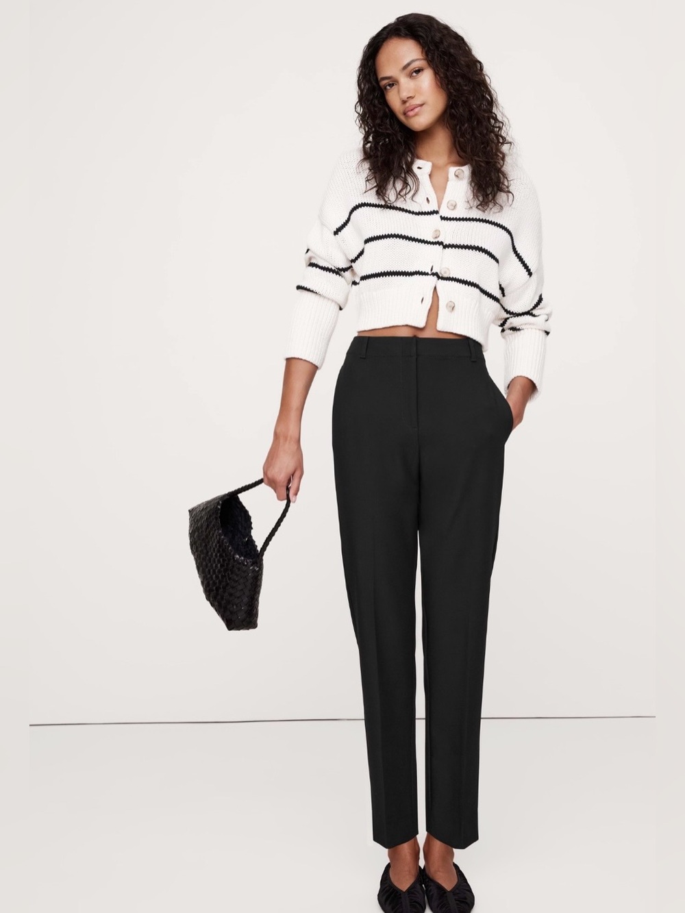 NWT-Banana Republic Black Ultra High-Rise Modern Slim City Stretch Ankle, 4 P